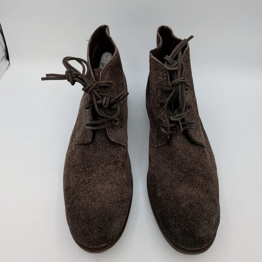 John Varvatos USA Mens Dark Brown Suede Chukka‎ Boots F2281P3B Size 13M